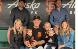 Bruce Bochy with Wife Kim Seib and Children